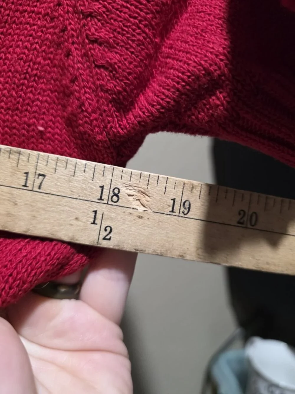 Bobbie Brooks Vintage Red Knit Sweater Short Sleeve Women's Size Small